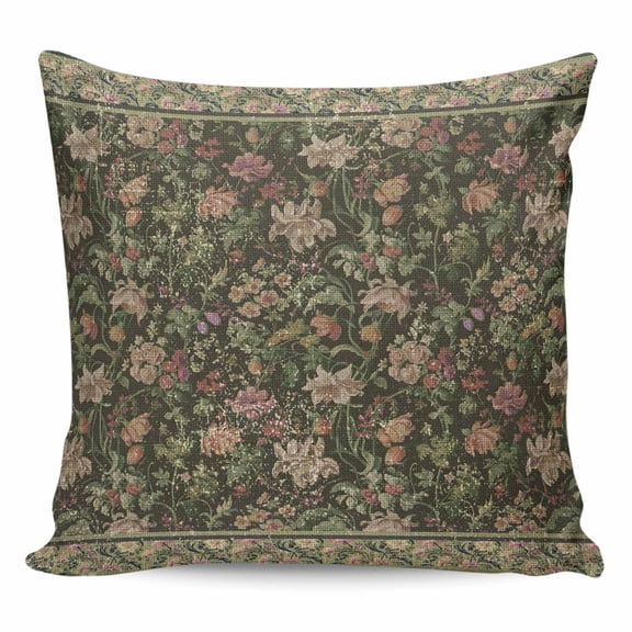 Sage Green Floral Pillow Covers 20x20 Inch Decorative Throw Pillow Cover, Ethnic Tribe Abstract Art Flowers Sofa Pillowcases Accent Cushion Case Home Decor Bedroom Living Room