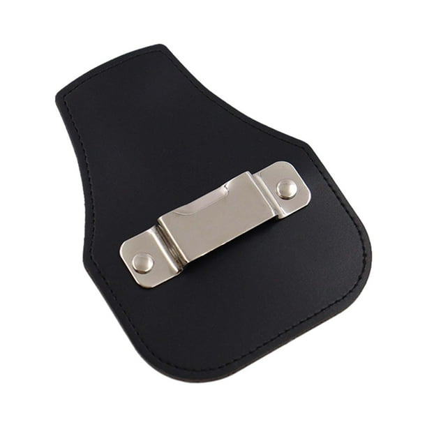 Bolsa de herramientas para cinturón con soporte para cinta métrica, hecha a mano, con clip para cinturón, cinta métrica negro