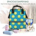 thumbnail image 4 of Yiaed Ball Tennis Print Multi-Function Travel Backpack Nappy Bags, Nursing Bag, Fashion Mummy, Roomy Waterproof for Baby Care, Stylish and Durable, 4 of 5
