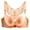 Beige, variant on Ashirexll Plus Size Bras for Women no Underwire Comfortable Wireless Full Coverage Bra, Front Closure Butterfly Backless Everyday Bras, Push up Bras for Women Gray 40C