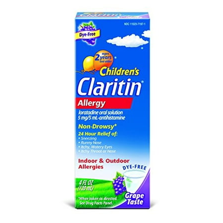Allergy Multivitamin - 4 Pack - Claritin Children's Multivitamin Syrup, Grape, 4 Oz Each