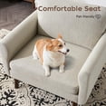 thumbnail image 6 of JULY'S SONG Oversized Accent Chair, Mid Century Modern Arm Chairs in Living Room, Soft Linen Fabric Reading Chair for Bedroom, Upholstered Comfy Chair-Oatmeal, 6 of 12