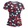 thumbnail image 2 of KDDYLITQ Womens U.s. 250th Anniversary Tshirt Freedom 250 Years Birthday Short Sleeve Tops July 4th Usa Flag 4th Of July T-Shirts 250th Birthday 2026 Crew Neck Blouses Blue XL, 2 of 8