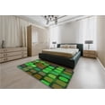 thumbnail image 5 of Ahgly Company Machine Washable Indoor Rectangle Transitional Dark Forest Green Area Rugs, 4' x 6', 5 of 7