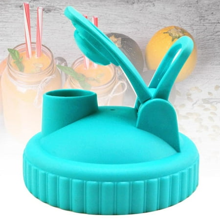 

5Pcs Drink Bottle Lid Wide Hole Cover Reusable Leak Proof Cap for Mason Jar Can Black PP