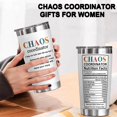 thumbnail image 5 of Chaos Coordinator Tumbler,Chaos Coordinator Gifts for Women Boss Lady Coworker Manager Teacher Assistant Mom-Thank You Gifts,Birthday Gifts for Women-20 Oz Stainless Steel Tumbler, 5 of 6