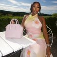 thumbnail image 4 of Women's Floral Print Buttons Halter Turtleneck Sleeveless Hips Wrapped Bodycon Long Dress, 4 of 18