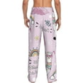 thumbnail image 3 of Balery Men'S No Drama Llama Pants,Sleepwear Pants,Pajama Pants,Pj Bottoms Drawstring And Pockets-Large, 3 of 9