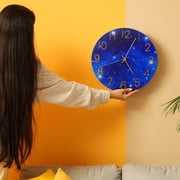12 Wall Clock , Silent Wall Clock Non Ticking, Sky