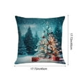 thumbnail image 3 of YIKA Christmas Tree Snowflake Reindeer Pillowcase Christmas Pillow Cover Holiday Decoration Sofa Decoration Linen Pillow Home Sofa Holiday Decoration Pillow Cover A, 3 of 6