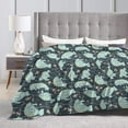 thumbnail image 3 of Cute Manatee Sea Animals Starfish Throw Blanket Soft Lightweight Flannel Blanket Fuzzy Sofa Fleece Blanket for Use in Bed Living Room Home Beachh Couch Travel 50"x40" for Kid Baby, 3 of 6