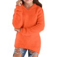 thumbnail image 2 of UACY Teen Girls Fuzzy Hoodies Cute Sherpa Plush Pullover Hooded Sweatshirts Kids Plain Soft Fleece Winter Sweater Outwear (Orange, 7-8 Years), 2 of 5