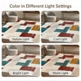 thumbnail image 7 of ODIKA 8'x10' Washable Area Rug Geometric Abstract Mosaic Grid Distressed Vintage Contemporary for King Size Bedroom Under Bed, Master Suite, Non-Shedding, Easy Care, 7 of 7