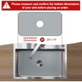 thumbnail image 2 of Silicone Sink Protectors for Kitchen Sink with Rear Drain - 26"x 14" Kitchen Sink Mats Accessory, Non-Slip Heat Resistant Sink Mat for Bottom of Farmhouse Stainless Steel Sink (Rear Hole), 2 of 8