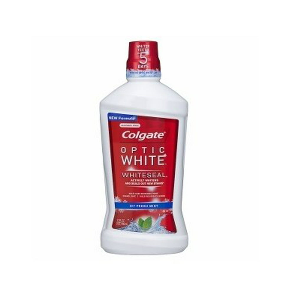 6 PACKS Colgate Optic White Mouthwash, Sparkling Fresh Mint, 32 fl oz