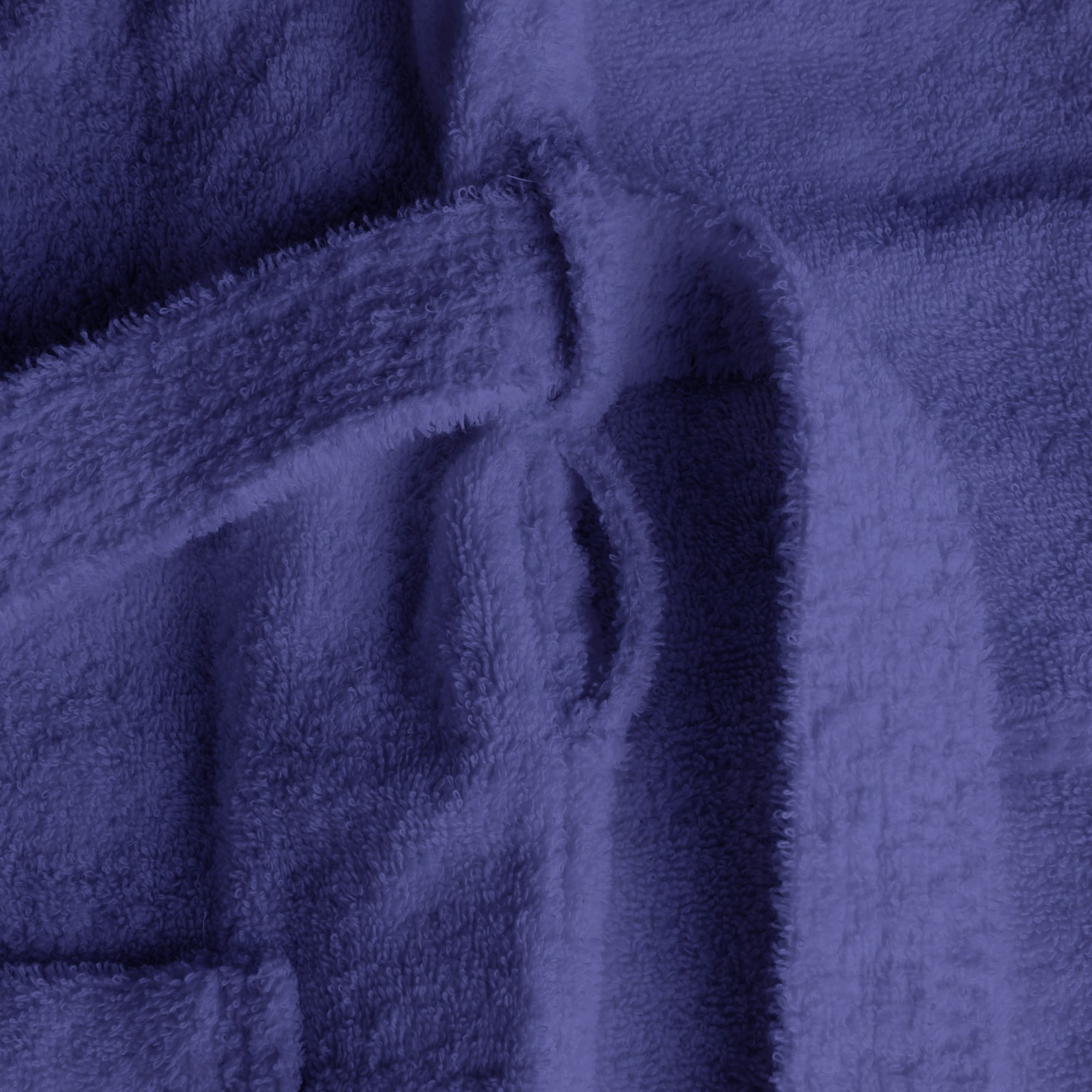 Superior Women's Turkish Cotton Terry Ultra-Soft and Absorbent Long Bathrobe, Navy blue, Small / Medium