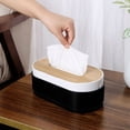 thumbnail image 4 of Naiovety Caja de pañuelos Servilletero de Dormitorio Baño Hogar Oficina Cubierta de papel para toallas Dispensador decorativo Estuche Almacenamiento y organización del hogar Blanco, 4 of 6