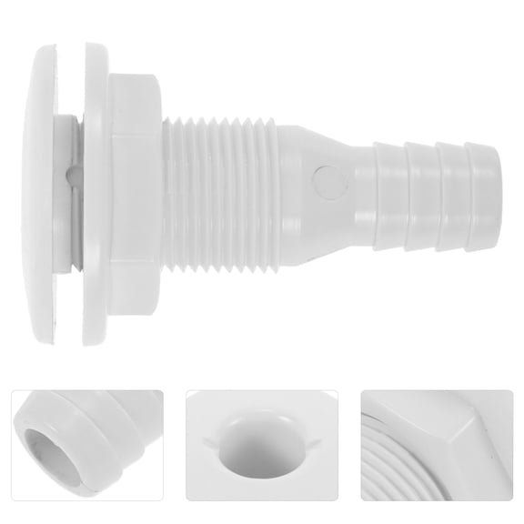 WRITWAA White Plastic Boat Drain Plug, Easy to Install Marine and Yacht Watercraft Accessory for Boats and Kayaks
