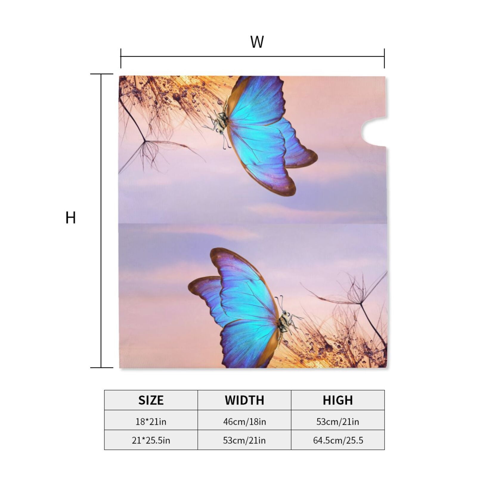 Logiee Morpho butterfly and dandelion Print Post Letter Box Wrap Decor, Mailbox Cover Suitable for Standard Mailbox and Large Size Mailbox,Outdoor Yard Decoration-21x18 in