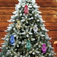 thumbnail image 6 of yulier Christmas Ornaments 6 Pcs Candy Plastic Hanging Ornaments Christmas Tree Decoration Glitter Candy Pendants Christmas Decorations Christmas Gifts, 6 of 8