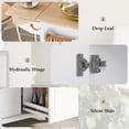 thumbnail image 6 of Kitchen Island with Drop Leaf, 53.9" Width Rolling Kitchen Cart on Wheels with Internal Storage Rack and 3 Tier Pull Out Cabinet Organizer, Kitchen Storage Cart with Spice Rack, Towel Rack (White), 6 of 28