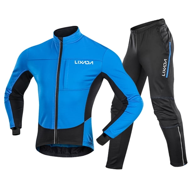 Chaqueta ciclismo Lixada Conjunto de ropa de ciclismo de invierno para hombres Impermeable A prueba Lixada Chaqueta ciclismo