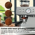 thumbnail image 2 of Moifoi Espresso Machine with Grinder and Milk Frother Steam Wand, 15 Bar Pump & 95 Ounce Water Reservoir, Professional Coffee Machine, New, Stainless Steel, 2 of 10