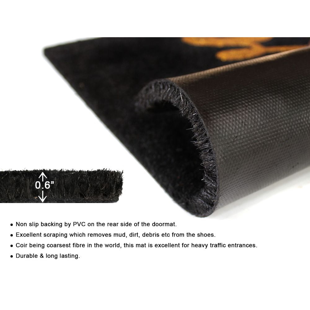 RugSmith Black Machine Tufted Glitter Love, 18" x 30",Black