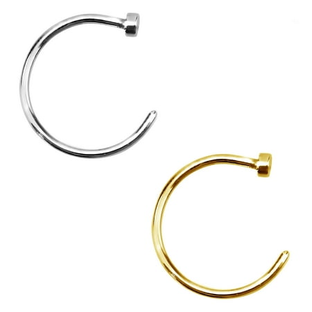 hoops nose surgical 20g 10mm plated ring steel gold dialog displays option button additional opens zoom