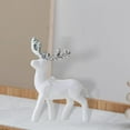 thumbnail image 3 of Decoración navideña de reno y alce/estatua decorativa para manualidades, regalo de ciervo Blanco, 3 of 6