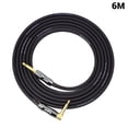 thumbnail image 1 of Baohd Guitar Audio Cable Noise Reduction Guitar Connecting Line for Electric Guitar Bass Keyboard Drum Straight to Right Angle Plug 6M, 1 of 4