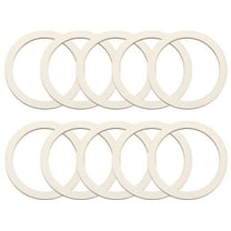 Uxcell 3 Inch Unfinished Wood Rings Natural Wooden Ring Circle Flat Round Shape Ornaments Wooden Slices, 10Pcs