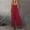 Red, variant on pstuiky Jumpsuits for Women, Women Solid Color V-Neck Halter Romper Suspenders Wide Leg Romper Long Belt Pocket Leisure Hot Pink L