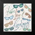 thumbnail image 2 of Medley, Elizabeth 12x12 Black Modern Framed Museum Art Print Titled - Peace, Love and Sunglasses, 2 of 5