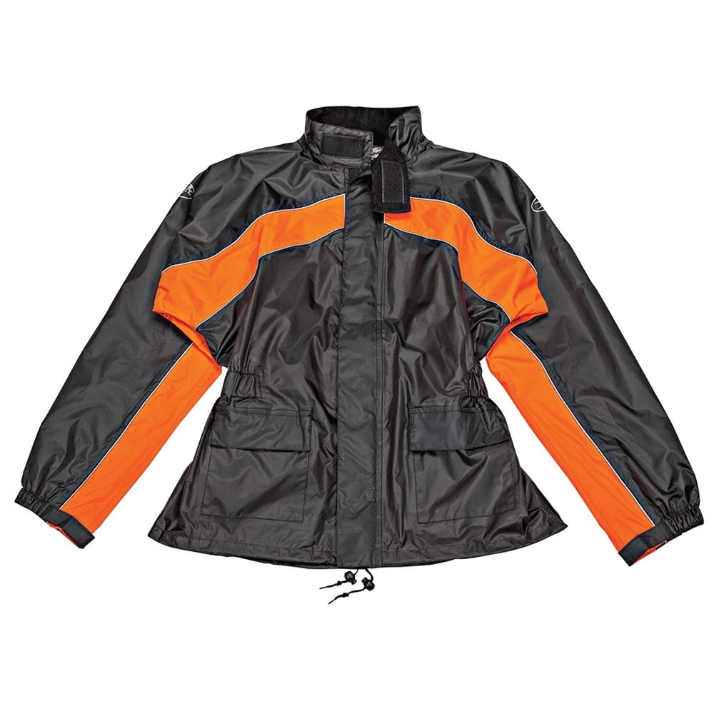 Joe Rocket RS2 Womens 2-Piece Motorcycle Rain Suit Black/Black, XX-Large
