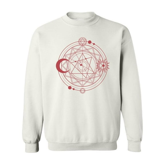Sacred Geometry Ornament Sweatshirt Men -SPIdeals Designs, Male XX-Large