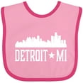 thumbnail image 3 of Inktastic Detroit Michigan Skyline Mi Cities Boys or Girls Baby Bib, 3 of 4