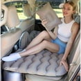 thumbnail image 3 of 1pc Portable Inflatable Car Air Mattress, Light Beige PVC, Built-in Pump Self-Inflating, for Rear Seat Sleeping Camping Travel Cushion Bed, 3 of 9