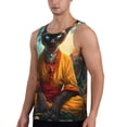 thumbnail image 2 of Fotbe Moonlit Hairless Cat Monk Pattern Men's Quick Dry Workout Tank Top Gym Muscle Tee Fitness Bodybuilding Sleeveless T Shirt Breathable Workout Shirt-X-Large, 2 of 9