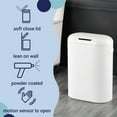 thumbnail image 5 of happimess Robo Kitchen 13.2-Gallon Slim Oval Motion Sensor Touchless Trash Can with Touch Mode, Cotton White, HPM1016C, 5 of 10