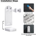 thumbnail image 4 of 2 soportes autoadhesivos para cepillos de dientes eléctricos, soportes para cepillos de dientes montados en la pared, estante de almacenamiento para baño ajustable y no poroso, 4 of 8