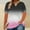 A_ White, variant on Olyvenn Plus Size Womens T Shirts Gradient Print Trendy Loose Summer Short Sleeve Blouse Crew Neck Dressy Casual Basic Tees Khaki L