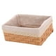 thumbnail image 5 of Cesta de almacenamiento de imitación de mimbre rectangular decorativa rústica L, 5 of 9