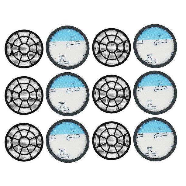 Reemplazo de filtro delantero trasero de 6 juegos Compatible con Rowenta Zr904301 Ro2981