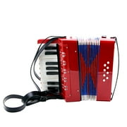 KKmoon Kids Children 17-Key 8 Bass Mini Small Accordion Educational Musical Instrument Rhythm Toy