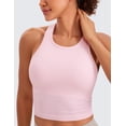 thumbnail image 4 of Sostén CRZ YOGA sin costuras, acanalado, espalda nadadora, con relleno, rosa, talla L, 4 of 5