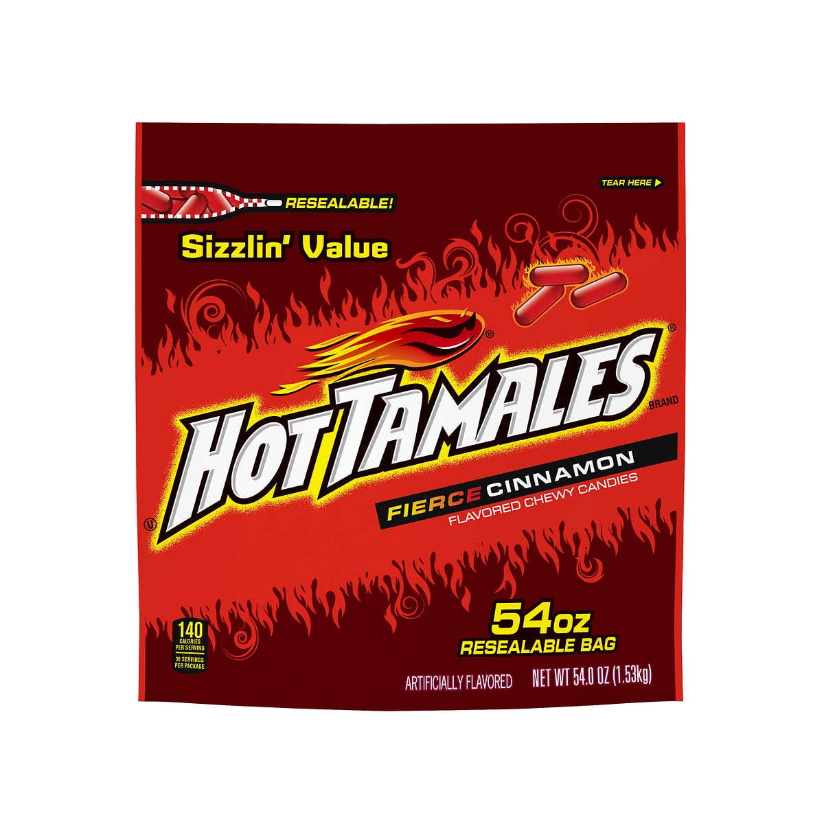 Hot Tamales, Fierce Cinnamon, XXL BAG 54 oz