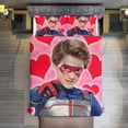 thumbnail image 6 of Duvet Cover Bedding Set Cartoon Print Soft Quilt Cover 3 Pieces, 1 Comforter Cover & 2 Pillowcases for Kids Teens Boys Girls Room Decor 79"x90", 6 of 8