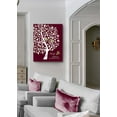 thumbnail image 5 of MuralMax - His, Her Personalized Canvas Wall Art - Custom Tree With Heart Initials, Names, Date - Gifts For Milestone Occasions, Wedding Anniversary, Housewarming - Burgundy - Size 12x16, 5 of 6