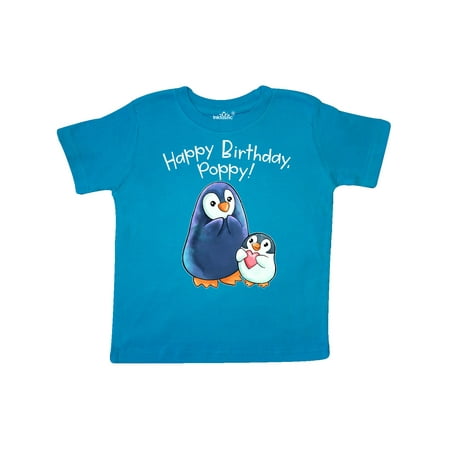 

Inktastic Happy Birthday Poppy!- Cute Penguins Gift Toddler Boy or Toddler Girl T-Shirt